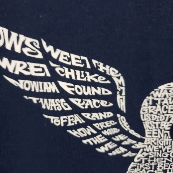 LA Pop Art NWT Amazing Grace lyrics graphic guitar with wings tee men's size XL - Picture 5 of 10